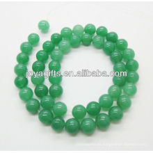 8MM Perlas de piedra verde aventurina en forma redonda